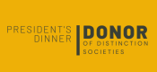 yellow banner with donor of distinction logo